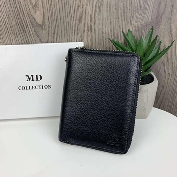 Мужской клатч-портмоне MD Collection из натуральной кожи на молнии для купюр и документов (A2596D7ACA82)