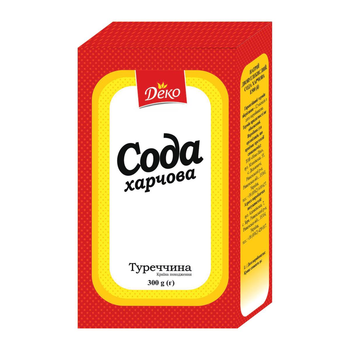 Кондитерські інгредієнти Сода харчова Деко 300г