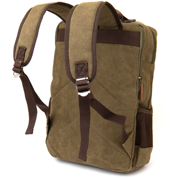Рюкзак текстильный дорожный унисекс на два ветви Vintage Зеленый (221474)
