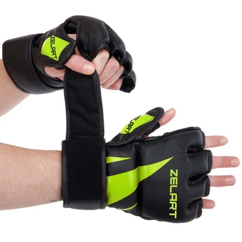 Перчатки для смешанных единоборств Zelart Fight Gear 8355 размер XL Black-Green