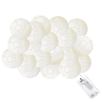 Гірлянда на батарейках Springos Cracked Cotton Balls 2 м 10 LED CL0069 Warm White
