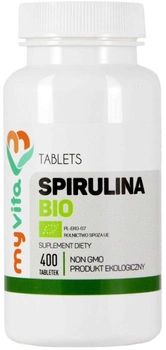 Myvita Spirulina Bio 400 tabletek Oczyszczanie (5905279123366)
