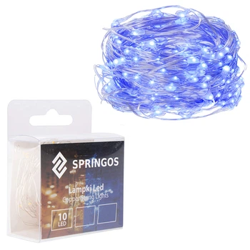 Гірлянда на батарейках Springos 0.9 м 10 LED CL0003 Blue