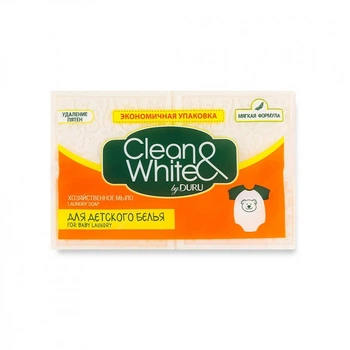 Мило для прання Duru Clean&White Господарське для дитячих речей 4 x 120 г (8690506521936 91020)