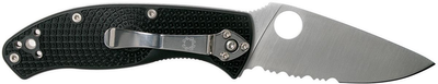 Нож Spyderco Tenacious FRN полусеррейтор Black (871390)