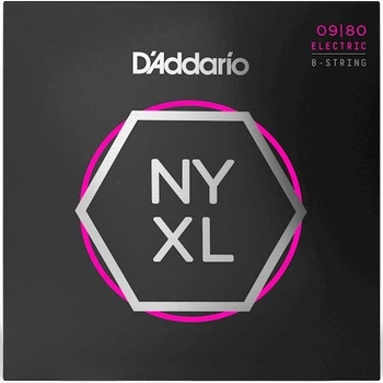 Струни для 8-струнної електрогітари D'Addario NYXL0980 NYXL SUPER LIGHT 8-STRING (09-80)