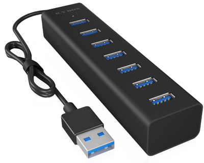 Hub USB Icy Box USB 3.0 7-w-1 (IB-HUB1700-U3)