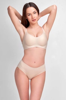 Комплект белья: бюстгальтер с мягкой чашкой и трусики слип Anabel Arto 85B-C/XL Айвори-11 (82543)