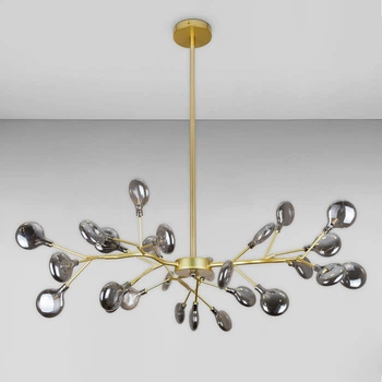 Люстра потолочная молекула Light House LS-17126-27 GD+BK золото, плафоны черный