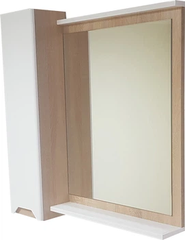 Зеркальный шкаф ВАНЛАНД Wood WMC-75 L W левосторонний белый