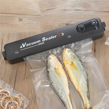 Вакуумный упаковщик для продуктов Vacuum Sealer VS20 вакууматор для еды бытовой с пакетами в наборе (10 шт) сухой и влажный режимы