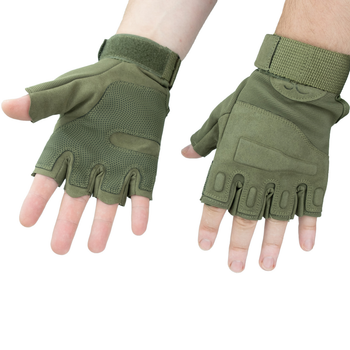 Тактические Перчатки С Открытыми Пальцами Размер M Oakley Олива OQW78