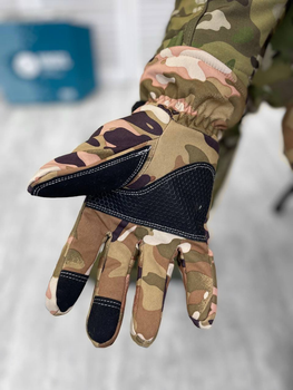 Водонепроникні Зимові рукавиці Soft-Shell на флісі з сенсорними вставками мультикам розмір універсальний