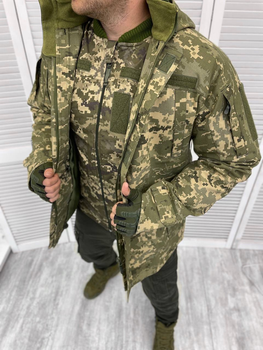 Зимний мужской Бушлат Накидка + Бомбер пиксель / Куртка с подкладкой размер XL