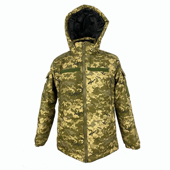 Мужская зимняя куртка с капюшоном утеплитель Hollowsoft до -25°С / Бушлат пиксель размер M