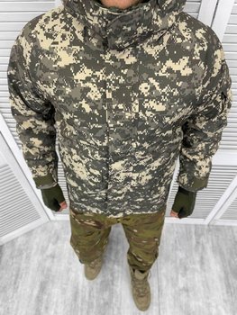 Мужская зимняя Куртка SoftShell до -20°C со съемной флисовой подкладкой пиксель размер L
