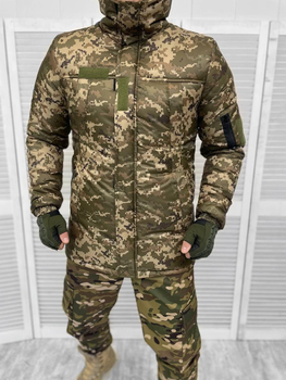 Чоловіча зимова Куртка з капюшоном на підкладці Omni-Heat / Бушлат з мембраною піксель розмір XXL