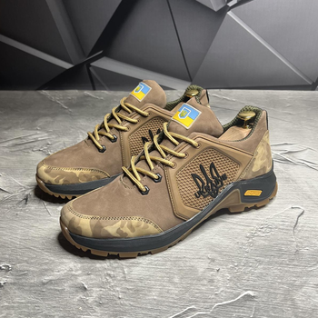 Легкі Чоловічі Кросівки з Дихаючою сіткою / Взуття з патріотичним дизайном койот мультикам розмір 42