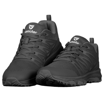 Легкие сетчатые кроссовки с PVC накладками / Летняя обувь на протекторной подошве черные размер 46