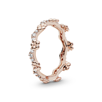 Серебряное кольцо «Цветочная корона» 187924CZ. 50-60