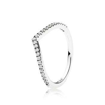 Серебряное кольцо "Блестящее желание" 196316CZ. 52