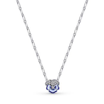 Серебряное ожерелье Pandora Голубая фиалка 390770C01