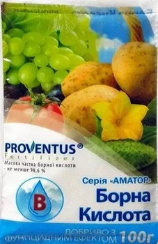 Добриво Борна кислота 100 г для підживлення с/г культур в період вегетації Proventus
