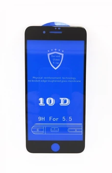 Защитное стекло 10D для Apple iPhone 6 Plus / 6s Plus 9H Черный / Black