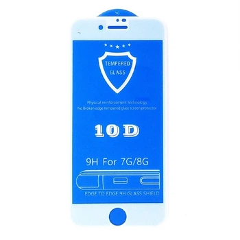 Защитное стекло 10D для Apple iPhone 7 / 8 / SE 2 / SE 3 9H Белый / White
