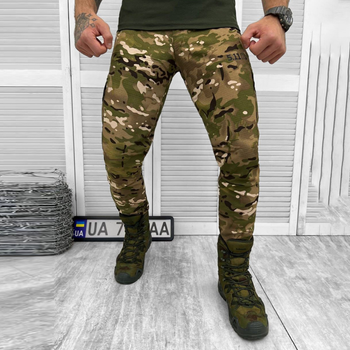 Легкі чоловічі Штани Ріп-стоп з регулюваними стяжками під колінами / Міцні Брюки мультикам розмір S