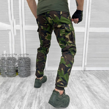 Чоловічі міцні Штани з накладними кишенями та манжетами / Щільні Брюки саржа мультикам розмір XL
