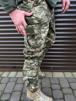 Мужские весенние брюки с накладными карманами / Крепкие водонепроницаемые Брюки пиксель размер 56