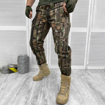 Чоловічі міцні Штани з накладними кишенями / Щільні Брюки саржа камуфляж розмір XL