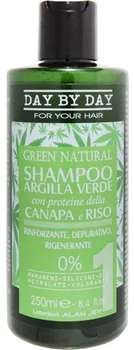Шампунь для волос с зеленой глиной, протеинами конопли и риса Alan Jey Green Natural Shampoo Canapa & Rico, 250 мл (7940)