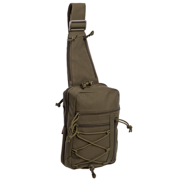 Рюкзак тактичний (Сумка-слінг) з однією лямкою SILVER KNIGHT YQS-13 оливковий