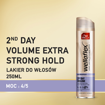 Lakier do włosów Wella Wellaflex 2ND Day Volume Extra Strong Hold 250 ml (4056800674305)
