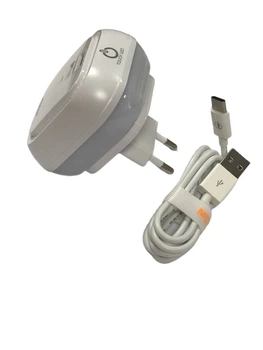 Сетевое зарядное устройство Moxom KH-64Y 2in1 Type C 2Usb/2.4a White