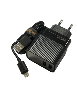 Сетевое зарядное устройство Moxom MX--HC46 2in1 Lighting 2Usb/2.4a Lcd Black