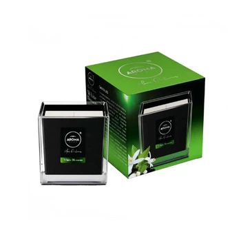 Свеча ароматическая Aroma Home Black Series Candles - White Blossom 155г 83513