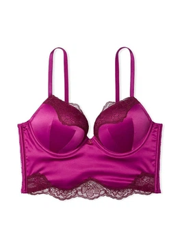 Корсет Бюст'є Victoria's Secret Bombshell Add-2-Cups Push-Up Corset Top подвійний пуш-ап 34B малиновий