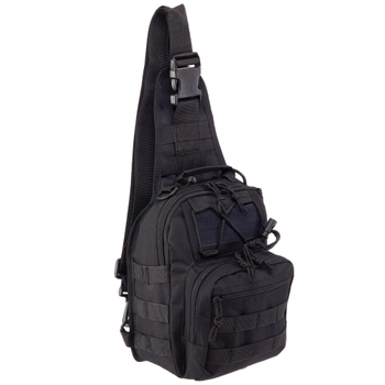 Сумка тактична багатоцільова через плече SP-Sport ZK-5506 розмір 29х20х11см 6л Колір: Чорний