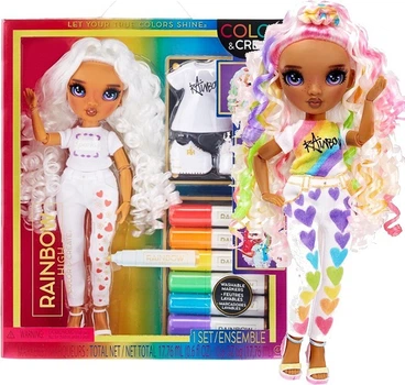 Лялька Rainbow High Color & Create DIY Doll Purple Eyes - Рейнбоу Хай Розфарбуй і створи Ляльку сам! - 594147 (Фіолетові очі)