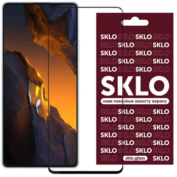 Захисне скло SKLO 3D для Xiaomi Poco X5 Pro 5G / Note 12 Pro 5G /12 Pro+ 5G Чорний