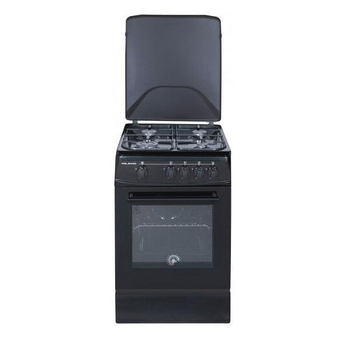Плита газова кухонна з металевою кришкою MILANO ML50 G1/01 чорна Код 4038