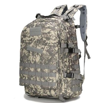 Армейский походный мужской рюкзак на две лямки 35 л цвет олива