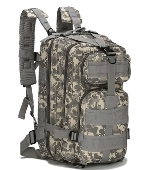 Армейский походный рюкзак на две лямки 25 л серый