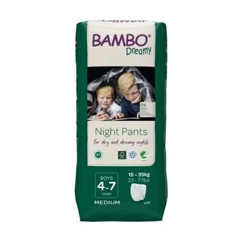 Нічні ЕКО підгузки -трусики для хлопчиків Bambo Dreamy Night Pants (15-35 кг) 4-7 років. Bambo Nature (18875)