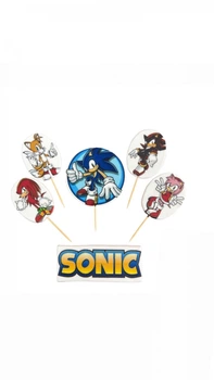 Набор украшений на торт декор из игры Соник Sonic для мальчиков