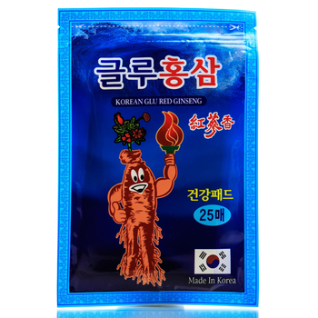 Пластырь с женьшеным для суставов Greenon Korean Glu Red Ginseng 25 шт