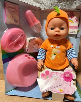 Пупс функціональний Yale Baby BL016H 8 функцій памперс горщик пляшечка тарілочка